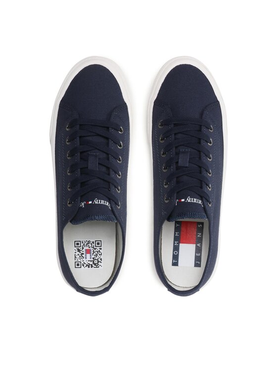 Tommy Jeans Tommy Jeans Teniși Canvas Sneaker EM0EM01299 Bleumarin