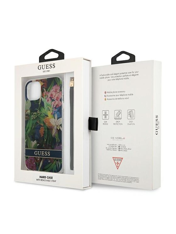 Guess Guess Etui na telefon Flower Cord Niebieski