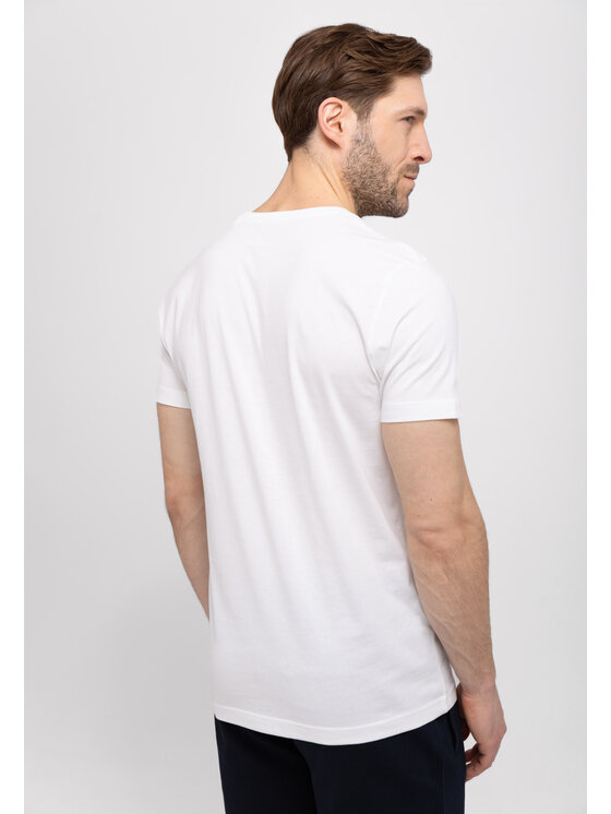 Volcano Volcano T-Shirt T-RELI Biały Regular Fit