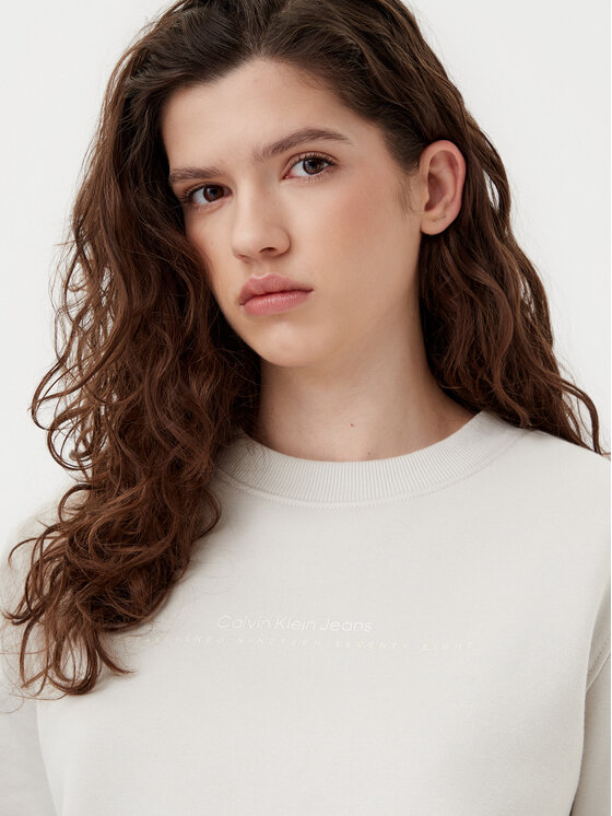 Calvin Klein Jeans Calvin Klein Jeans Μπλούζα Institutional Graphic J20J224731 Μπεζ Regular Fit
