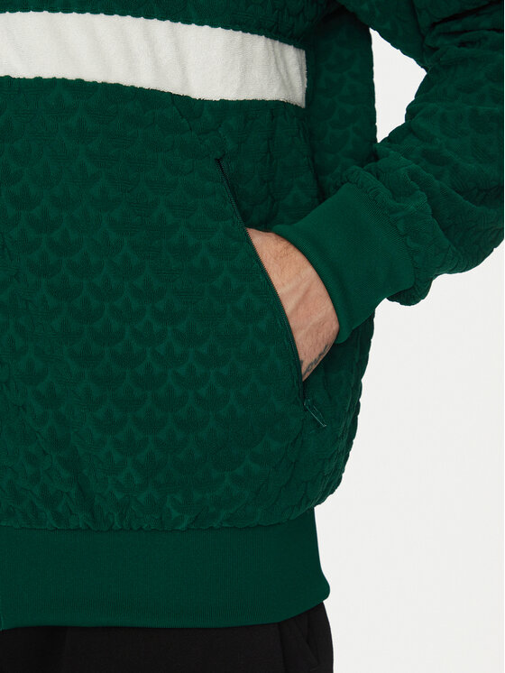 adidas adidas Bluza Monogram JD0696 Zielony Loose Fit