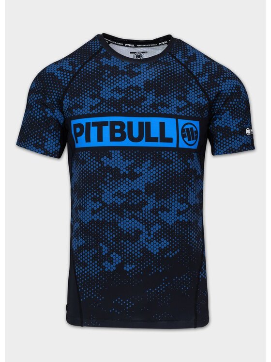 PITBULL PITBULL Koszulka techniczna HEX CAMO HILLTOP Niebieski Regular Fit