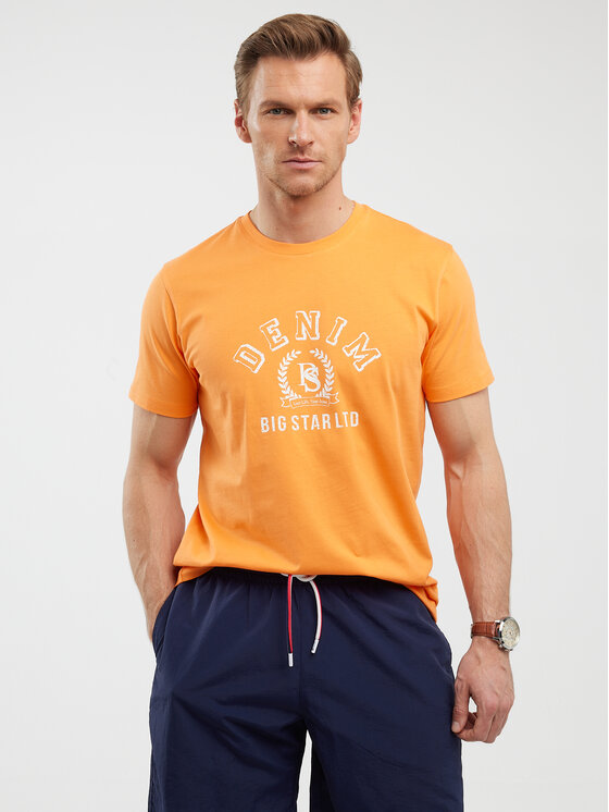 BIG STAR BIG STAR T-Shirt BESTER Pomarańczowy Basic Fit