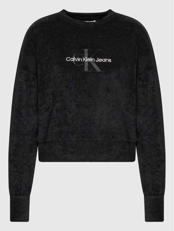 Calvin Klein Jeans Calvin Klein Jeans Mikina J20J218991 Černá Relaxed Fit