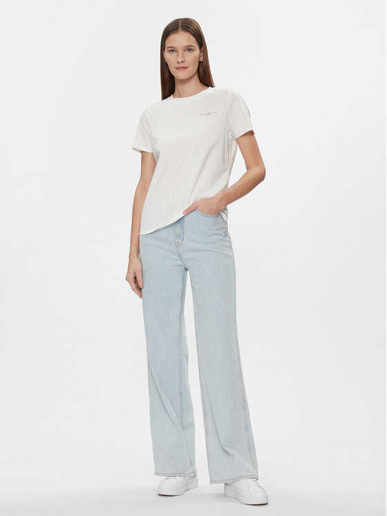 Tommy Hilfiger Tommy Hilfiger Тишърт 1985 WW0WW37877 Бял Regular Fit