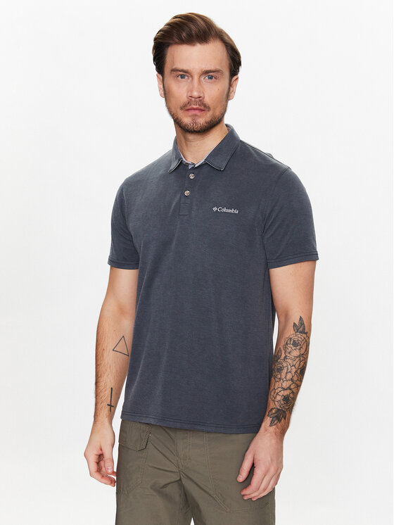 Columbia Columbia Тениска с яка и копчета Nelson Point 1772721 Сив Regular Fit