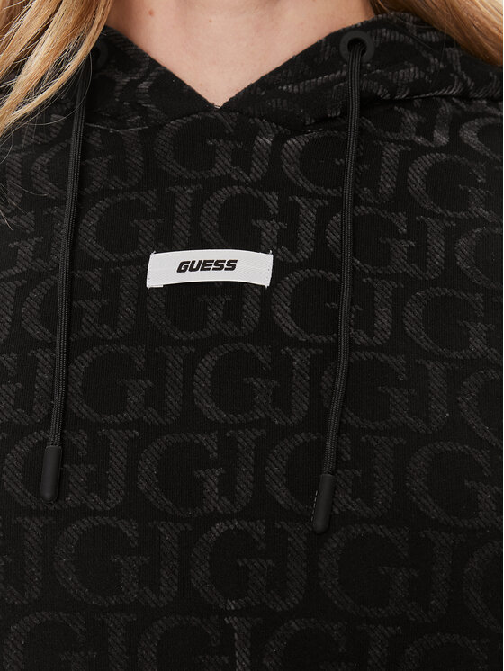Guess Guess Μπλούζα Gj Logo V4RQ14 KC2W0 Μαύρο Regular Fit
