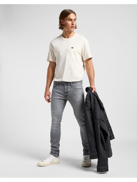 Lee Lee Jeansy Luke New Grey Szary Slim Fit