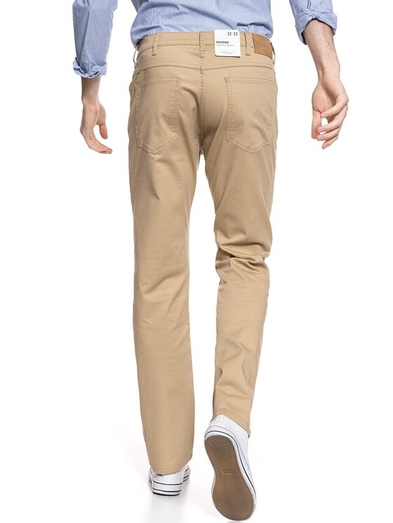 Wrangler Wrangler Pantaloni di tessuto ARIZONA Beige Straight Fit