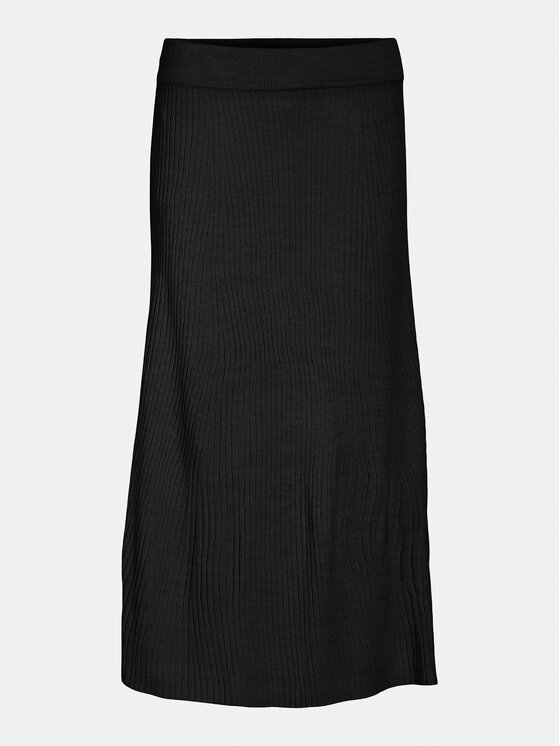 Vila Vila Midi krilo Olina 14098891 Črna Regular Fit