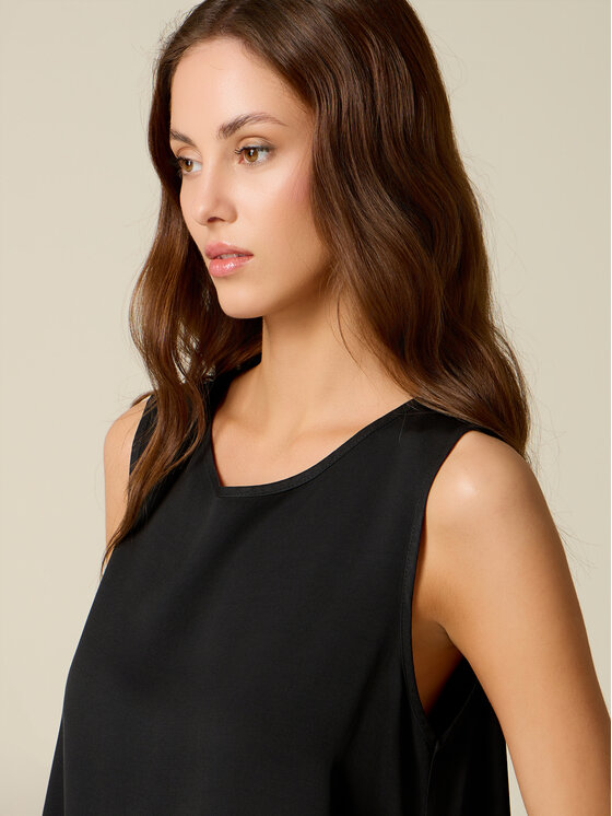 Oltre Oltre Bluzka 2517J000763N033 Czarny Regular Fit