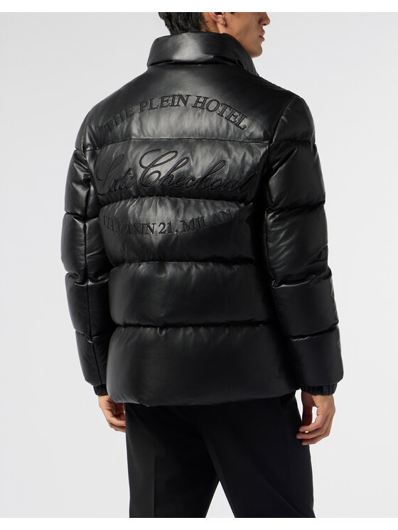 PHILIPP PLEIN PHILIPP PLEIN Kurtka skórzana 26031 Czarny Regular Fit