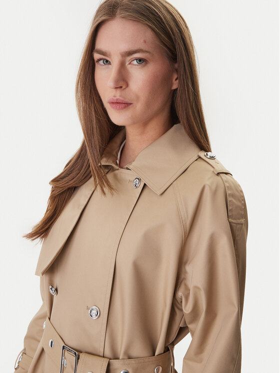 DKNY DKNY Tenchcoat DJ6J6232 Beige Regular Fit