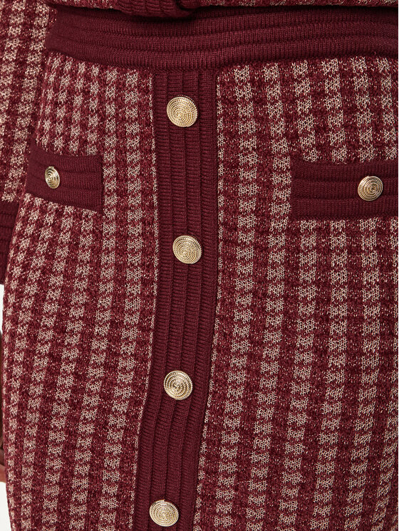 Fracomina Fracomina Ravno krilo FS24WG4004K536F8 Bordo rdeča Slim Fit