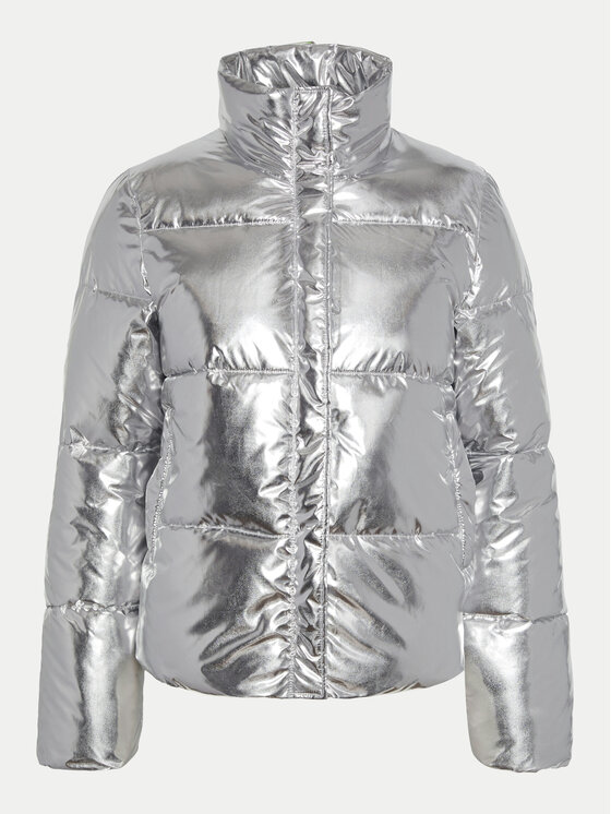 Pieces Pieces Giubbotto invernale Namie 17151539 Argento Regular Fit