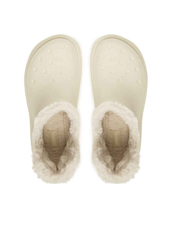 Crocs Crocs Śniegowce Stomp Lined Shorty Boot 210673 Écru