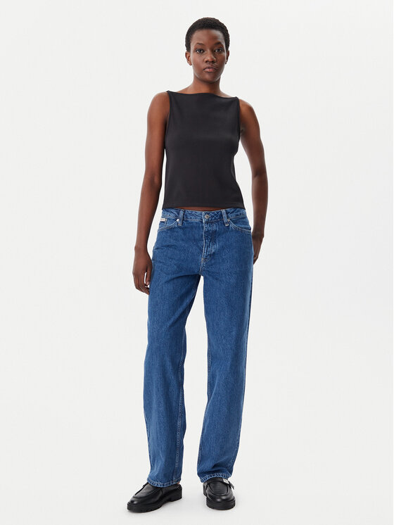 Calvin Klein Jeans Calvin Klein Jeans Top Logo J20J225314 Czarny Regular Fit