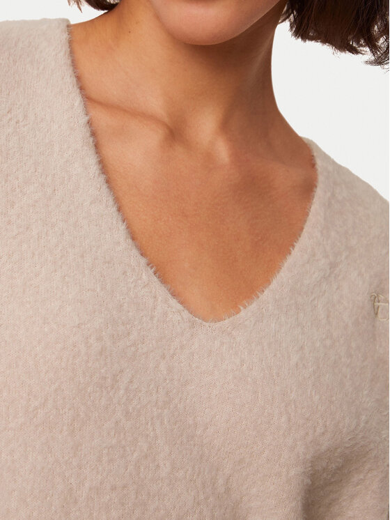 Triumph Triumph Sweter Smart Thermal 10221482 Beżowy Regular Fit