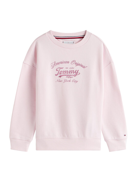 Tommy Hilfiger Tommy Hilfiger Džemperis ar kapuci Script KG0KG08683 Rozā Regular Fit