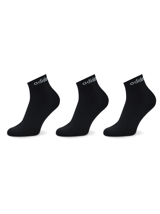 Set de 3 perechi de șosete medii unisex adidas IC1305 Black