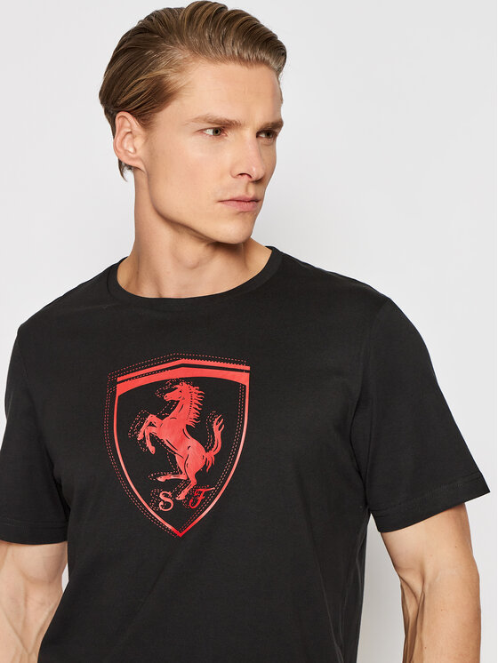 Puma Puma T-Shirt Scuderia Ferrari Race 533752 Czarny Regular Fit