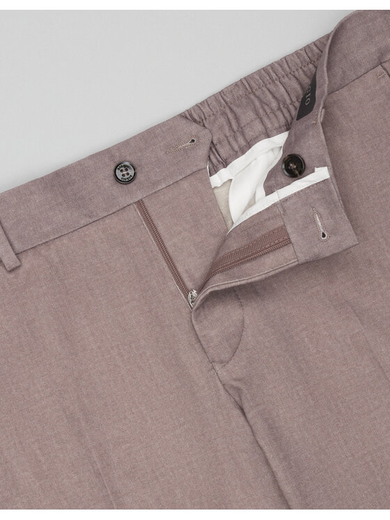 Borgio Borgio Spodnie garniturowe Esine Fioletowy Slim Fit