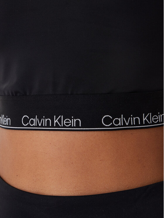 Calvin Klein Swimwear Calvin Klein Swimwear Blúzka LV00Q61128 Čierna Slim Fit