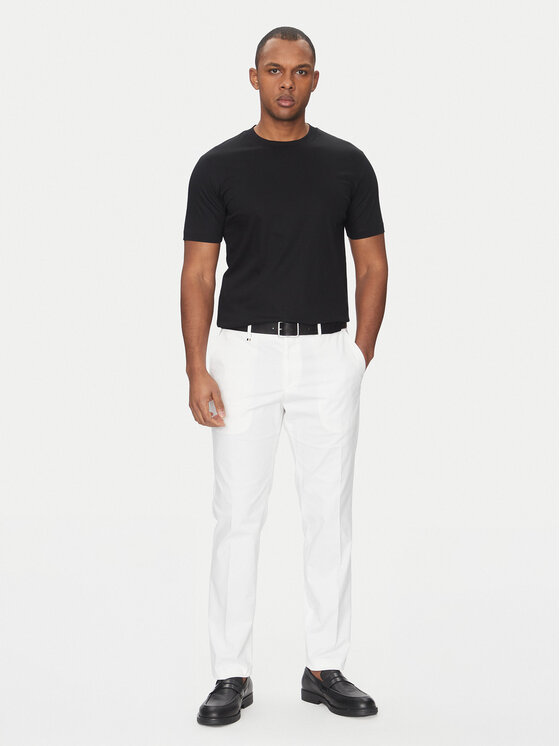 BOSS BOSS Hlače iz tkanine C-Genius 50534612 Bela Slim Fit