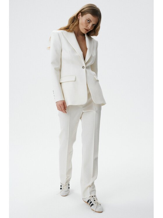 MARI PRETI MARI PRETI Pantalone da abito Serene Bianco Regular Fit