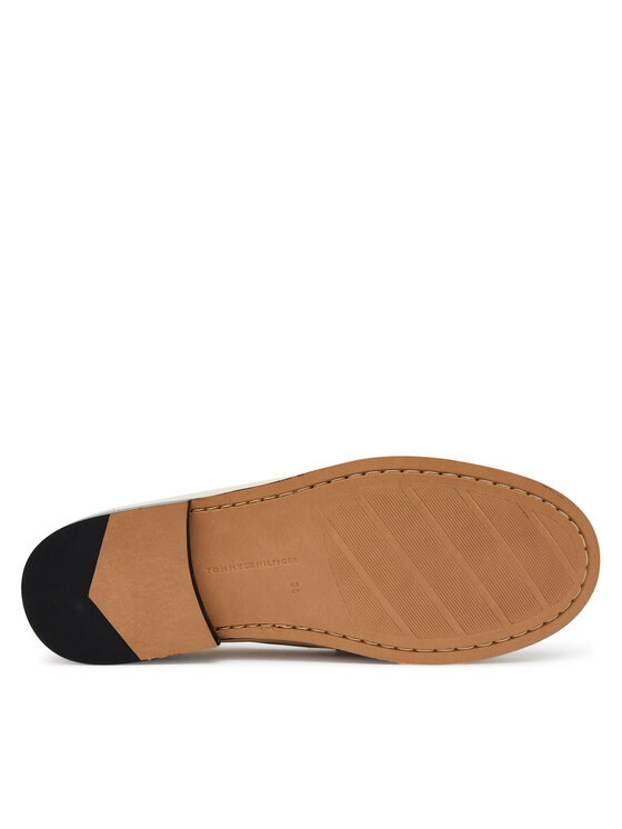 Tommy Hilfiger Tommy Hilfiger Īsi apavi Soft Leather Horsebit Loafer FW0FW08414 Écru