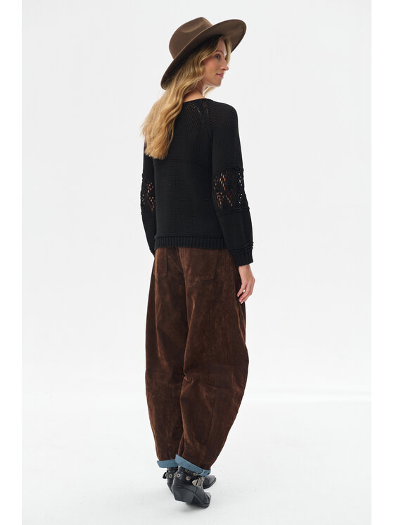 blue shadow blue shadow Sweter Blavia Czarny Regular Fit