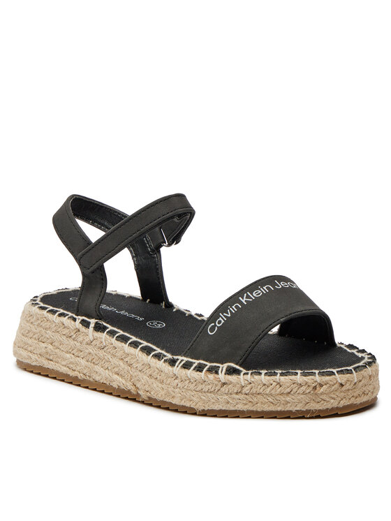 Calvin Klein Jeans Calvin Klein Jeans Espadrilles Rope Wedge V3A7-80839-1708 S Fekete