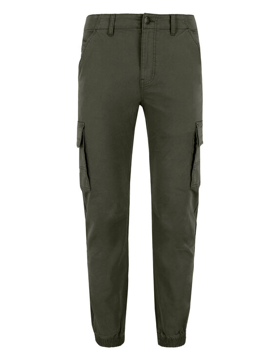 Volcano Volcano Spodnie cargo R-ALPIN Zielony Regular Fit