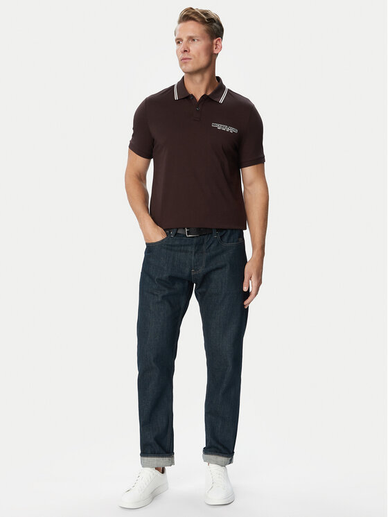 MICHAEL Michael Kors MICHAEL Michael Kors Поло CF6536S19P Темно-коричневий Regular Fit