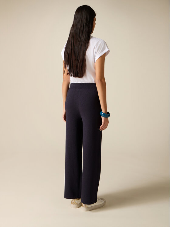 Oltre Oltre Pantaloni di tessuto P603J002463N034 Blu Baggy Fit