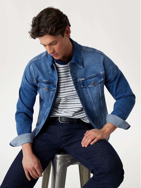 Guess Guess Bunda pro přechodné období 166649 Modrá Classic Fit