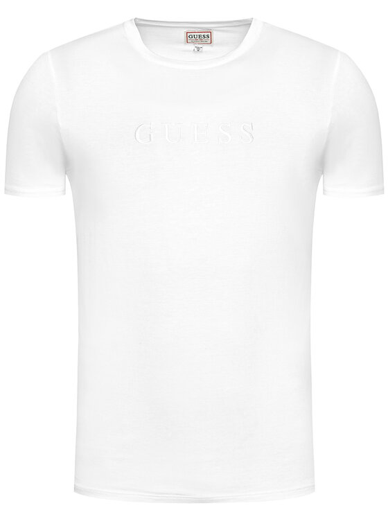 Guess Guess T-Shirt M82P64 R7HD0 Λευκό Regular Fit