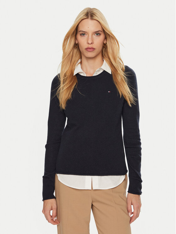 Tommy Hilfiger Tommy Hilfiger Svetr WW0WW44161 Tmavomodrá Regular Fit
