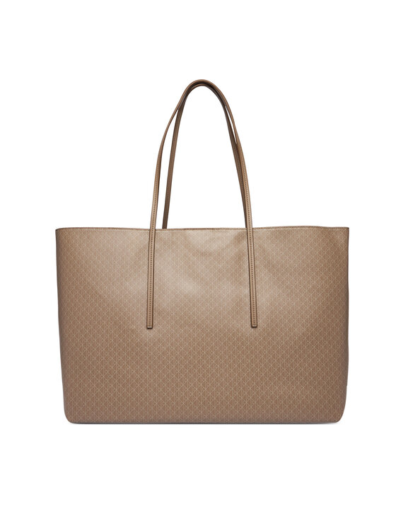 Calvin Klein Calvin Klein Táska Emblem Aop Large Tote W/ Pouch LV04F3364G Bézs