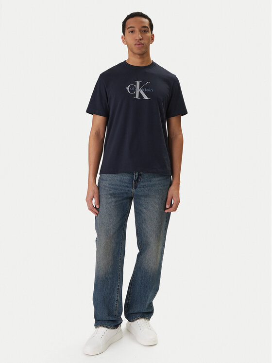 Calvin Klein Jeans Calvin Klein Jeans T-Shirt Hero Monologo LV04RB862G Granatowy Regular Fit