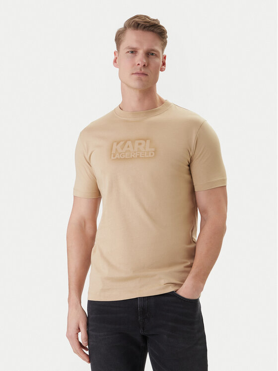 KARL LAGERFELD KARL LAGERFELD Majica 755060 562242 Bež Regular Fit