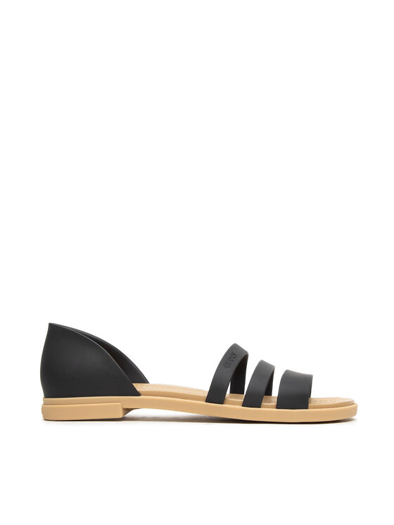 Crocs Crocs Sandały Tulum Open Flat W 206109 Czarny