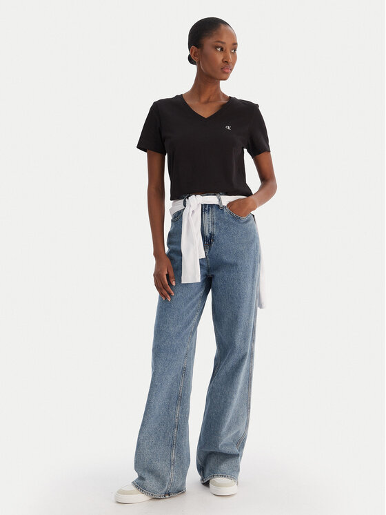 Calvin Klein Jeans Calvin Klein Jeans Marškinėliai Ss Monogram Vnk LV047B205G Juoda Regular Fit