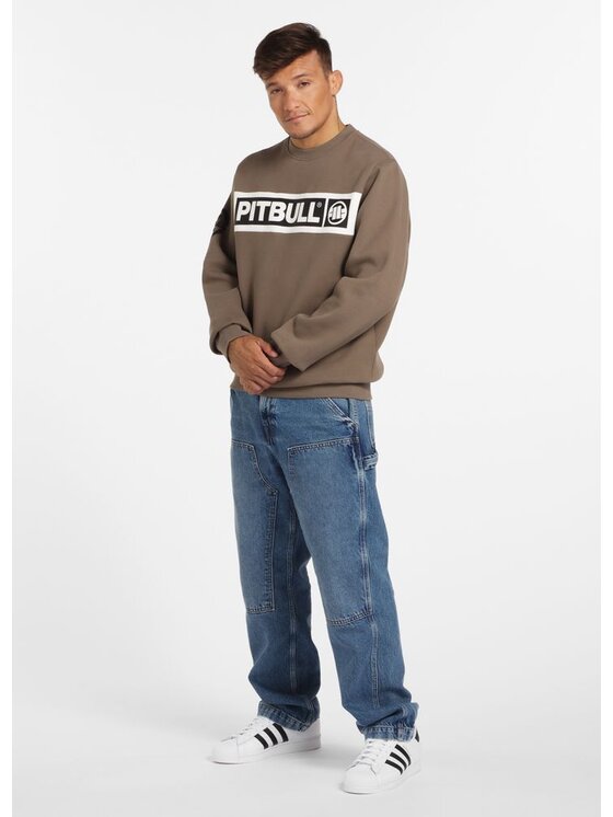 PITBULL PITBULL Bluza Bluza męska Sherwood S Brązowy Regular Fit