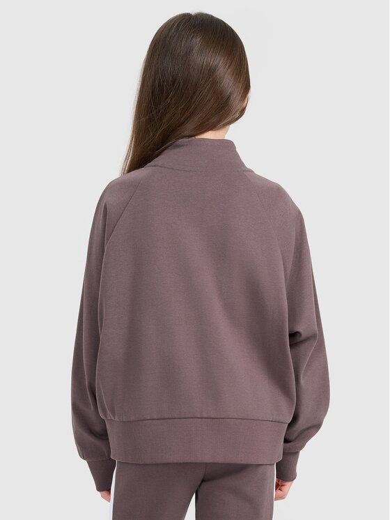 4F 4F Bluza 4FJRAW25TSWSF2430-51S Fioletowy Oversize