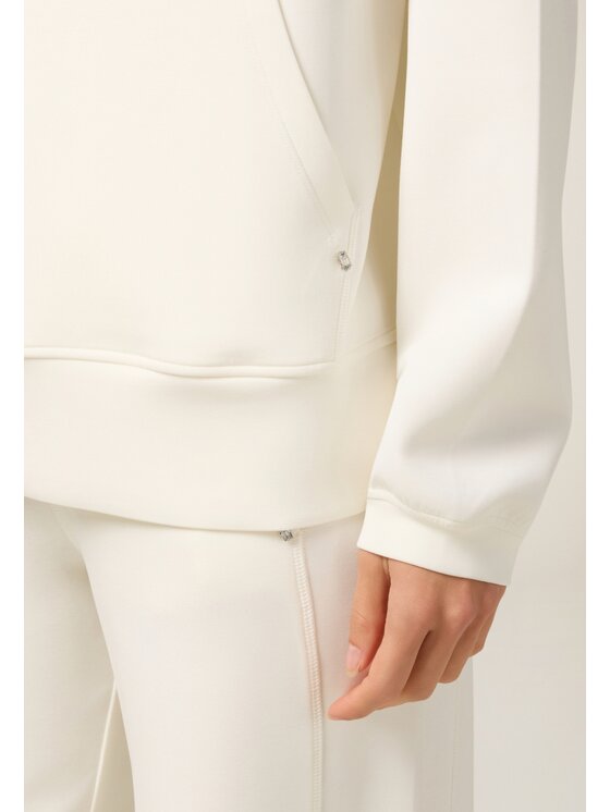 Oltre Oltre Felpa G967J004249N011 Bianco Baggy Fit