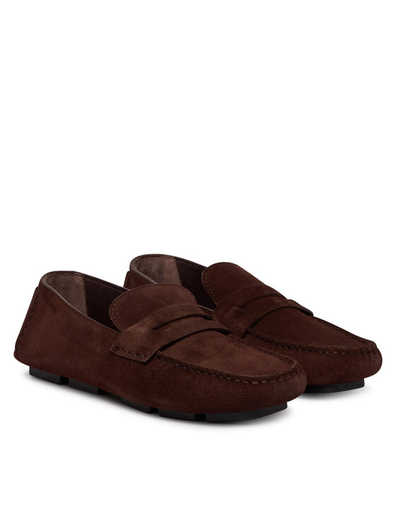 Calvin Klein Calvin Klein Mokasíny Square Driver Suede HW0HW02844 Bordová