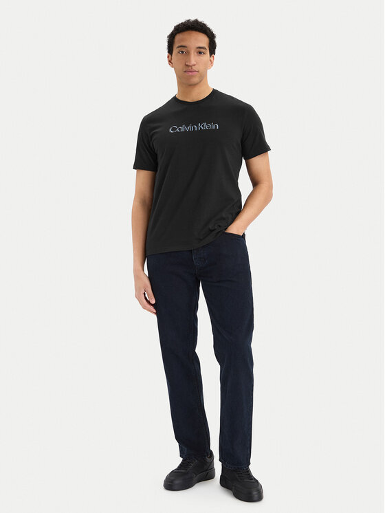 Calvin Klein Calvin Klein Тишърт SS 30s EU LV04LG809G Черен Slim Fit