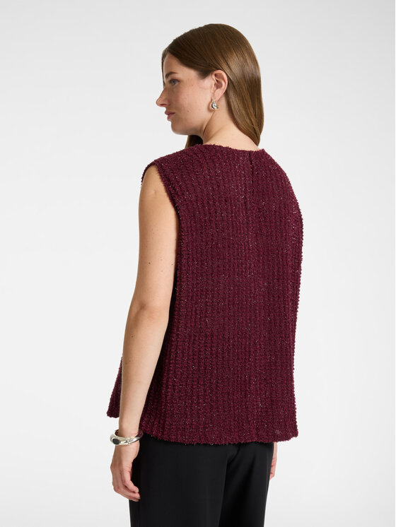 Elena Mirò Elena Mirò Top D004E000028N0H6 Bordowy Boxy Fit
