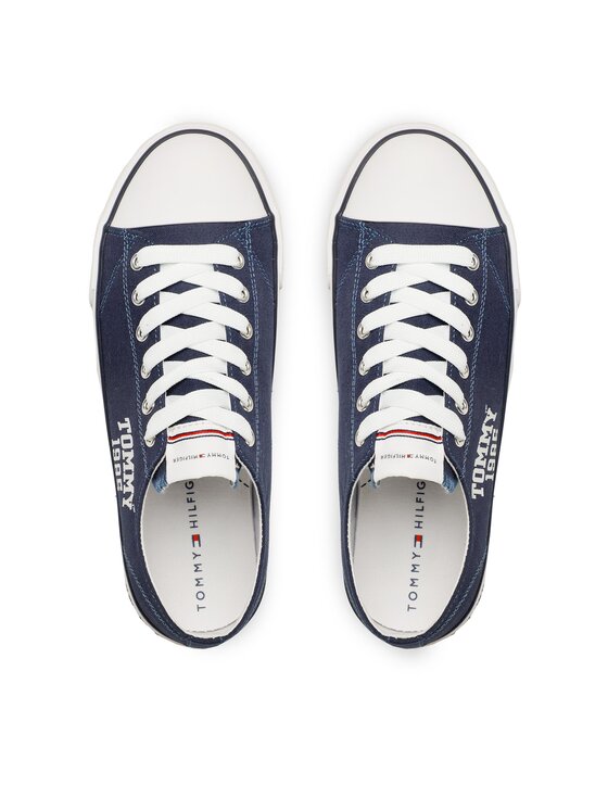 Tommy Hilfiger Tommy Hilfiger Trampki Varisty Low Cut Lace-Up Sneaker T3X9-32833-0890 S Granatowy